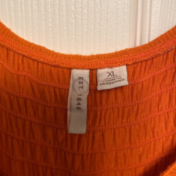 Cato Orange 3/4 Length Sleeves Top…size XL - Picture 4 of 5